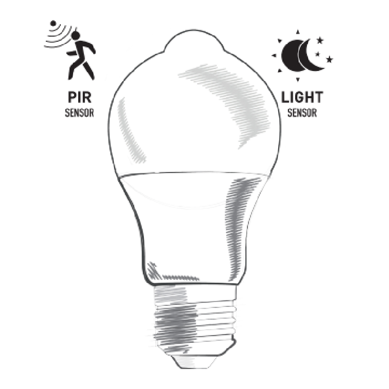 Lampadine LED con sensore di movimento PIR A60